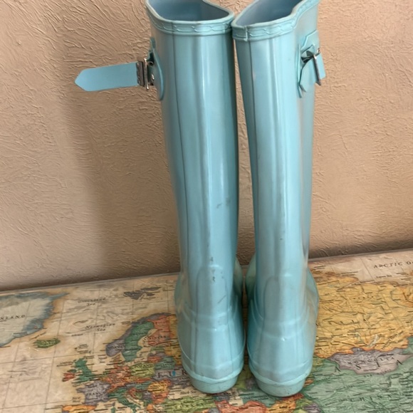 Hunter Tiffany Blue Rain Boots 6 - Picture 5 of 7